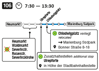 nderung der Linie 106