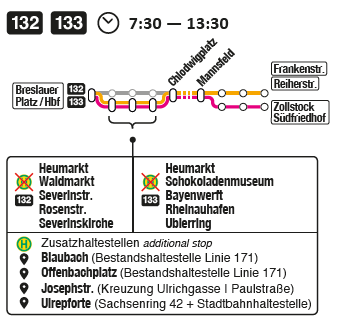 nderungen der Linien 132 und 133