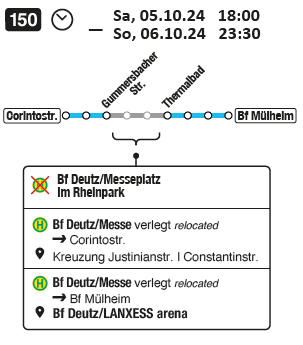 nderung der Linie 150