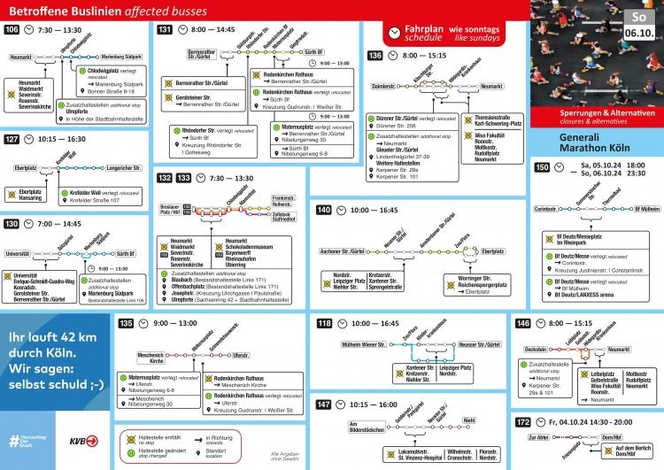 nderungen im Busverkehr aufgrund des Kln Marathons