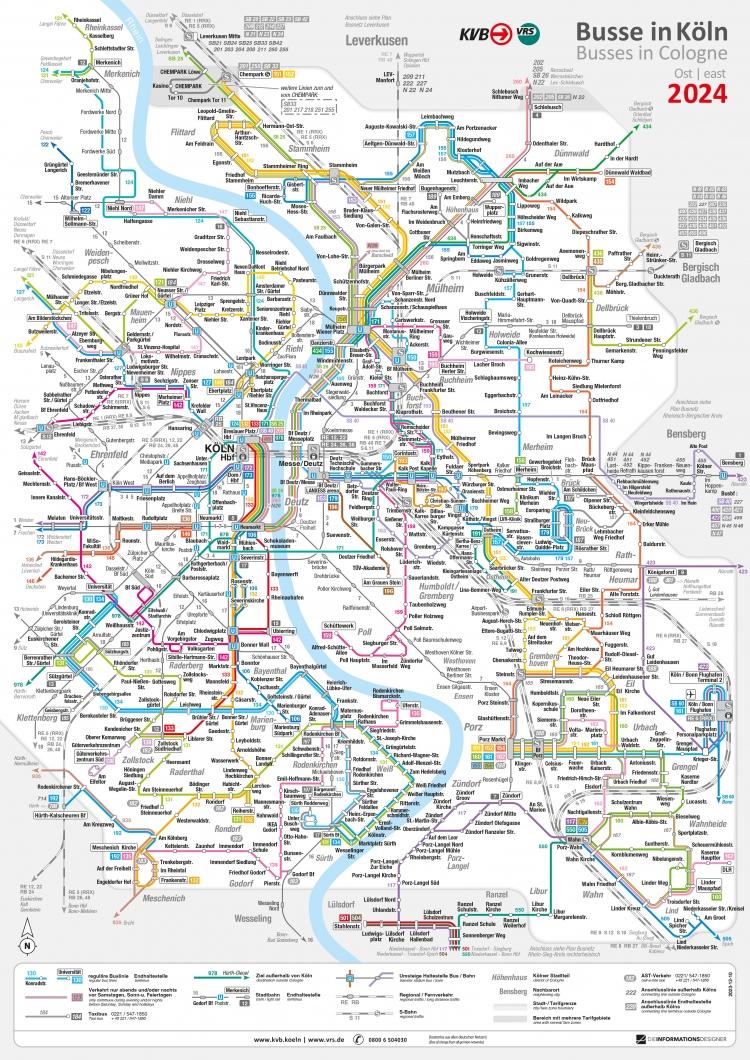 Kölner Busnetz 2024 - rechtsrheinisch