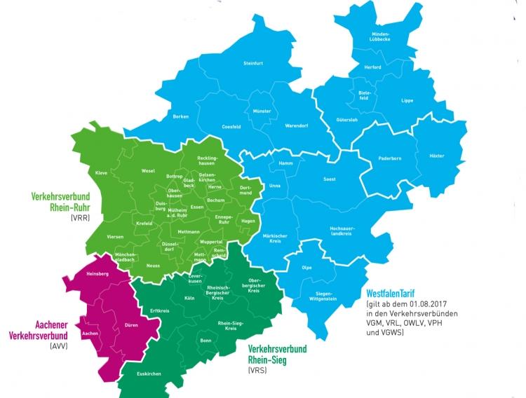 NRW Gebietskarte