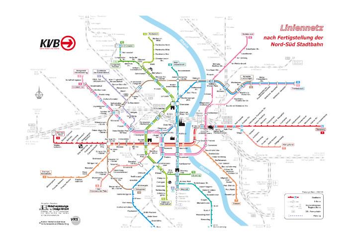 Grafik Liniennetzwerk Köln nach Fertigstellung der Baumaßnahme
