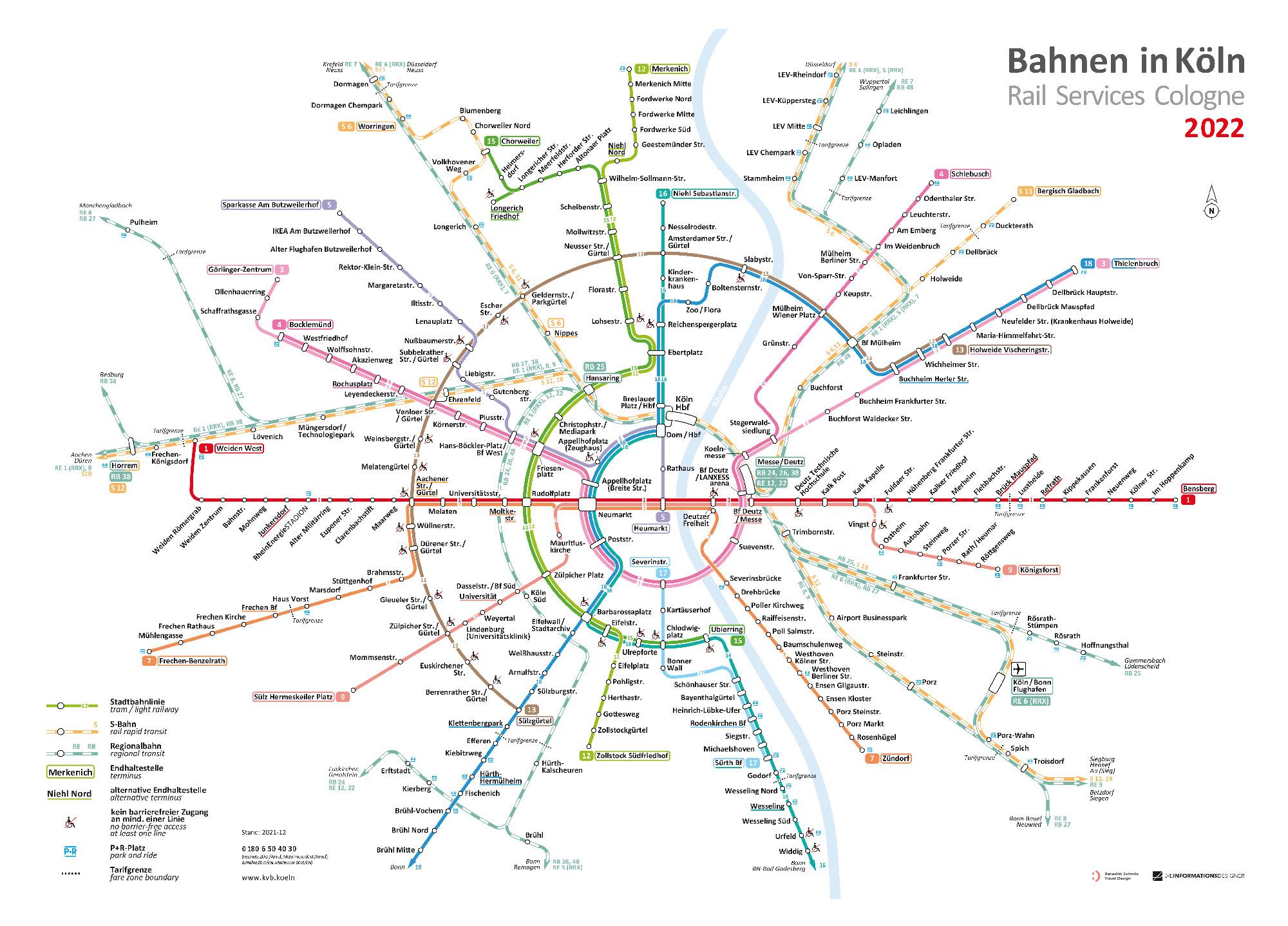 Grafik Liniennetzwerk Köln 2022